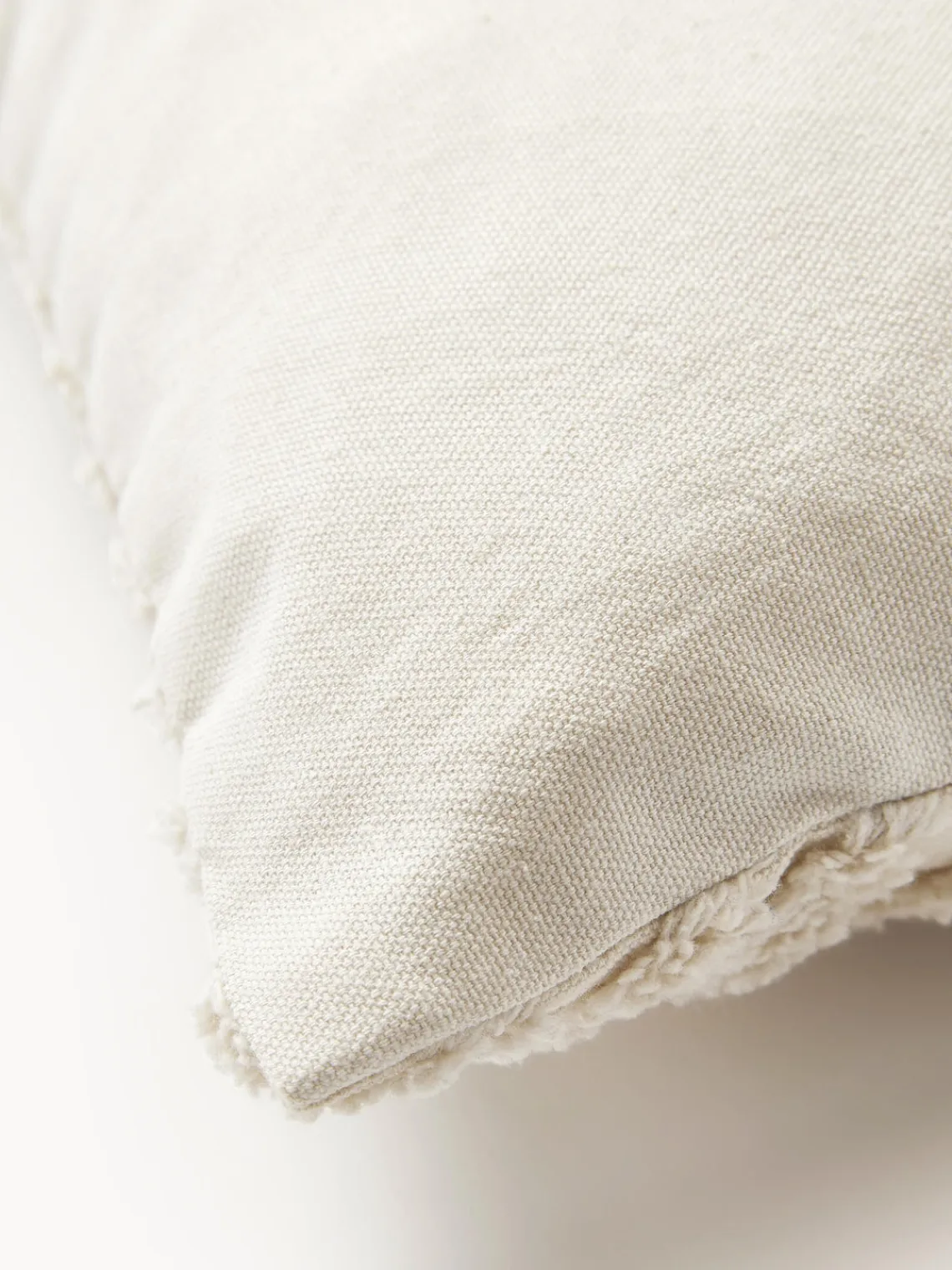 Mantas|Cojines Decorativos>Westwing Collection Funda de cojín de algodón Bell Blanco crema