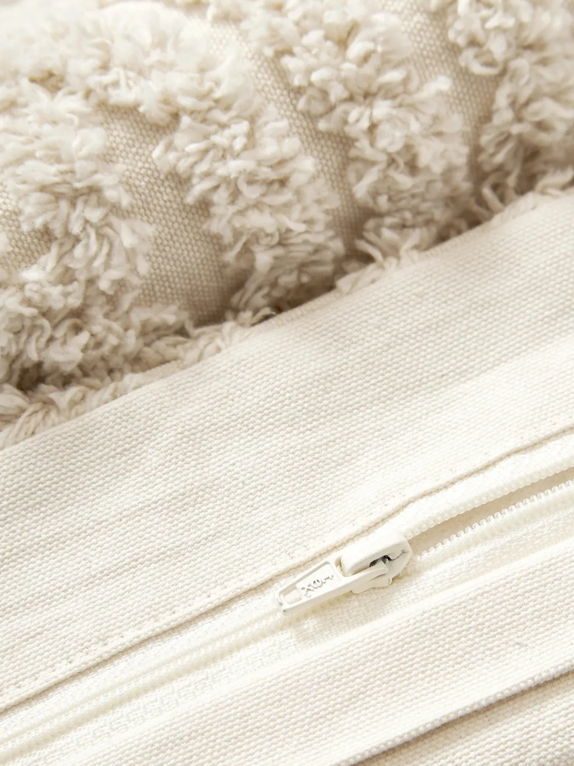 Mantas|Cojines Decorativos>Westwing Collection Funda de cojín de algodón Bell Blanco crema