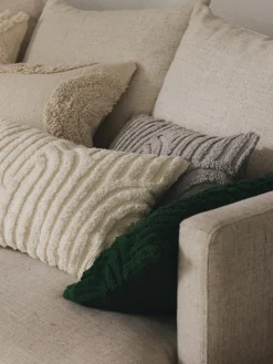 Mantas|Cojines Decorativos>Westwing Collection Funda de cojín de algodón Bell Blanco crema