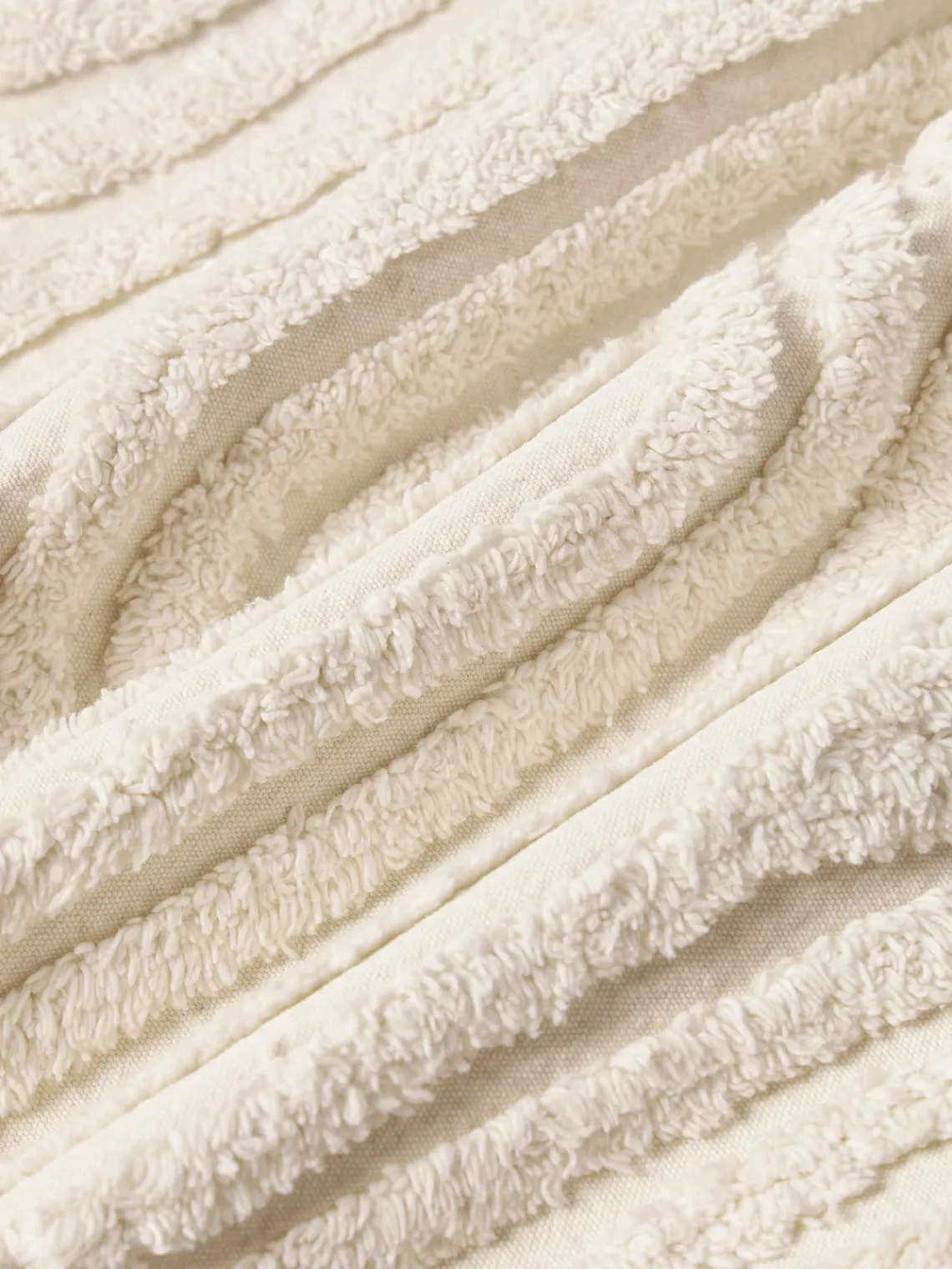 Mantas|Cojines Decorativos>Westwing Collection Funda de cojín de algodón Bell Blanco crema