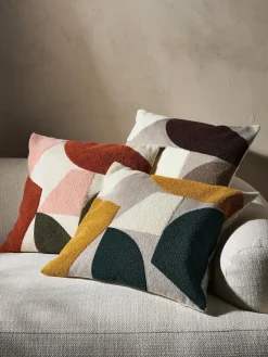 New Funda de cojín de algodón estampado abstracto Nomi Cojines Decorativos|Mantas