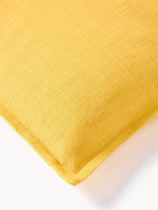 Mantas|Cojines Decorativos>Westwing Collection Funda de cojín de algodón Vicky Amarillo sol
