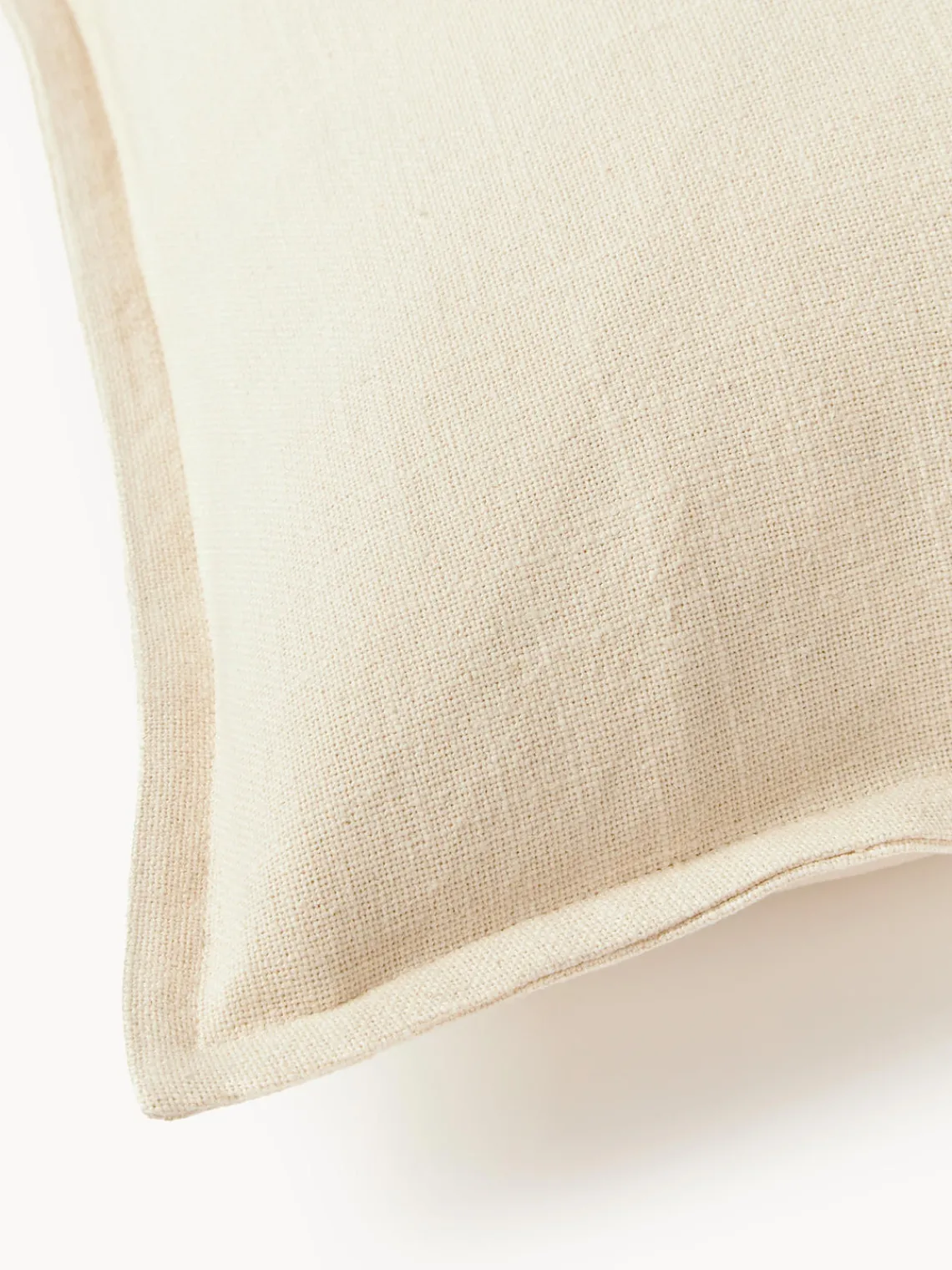 Mantas|Cojines Decorativos>Westwing Collection Funda de cojín de algodón Vicky Blanco crema