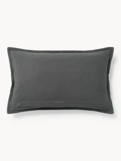 Cojines Decorativos|Cojines Decorativos></noscript>Westwing Collection Funda de cojín de algodón Vicky Gris oscuro