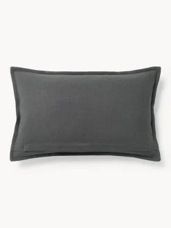 Cojines Decorativos|Cojines Decorativos></noscript>Westwing Collection Funda de cojín de algodón Vicky Gris oscuro