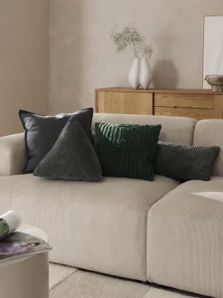 Mantas|Cojines Decorativos>Westwing Collection Funda de cojín de algodón Vicky Gris oscuro