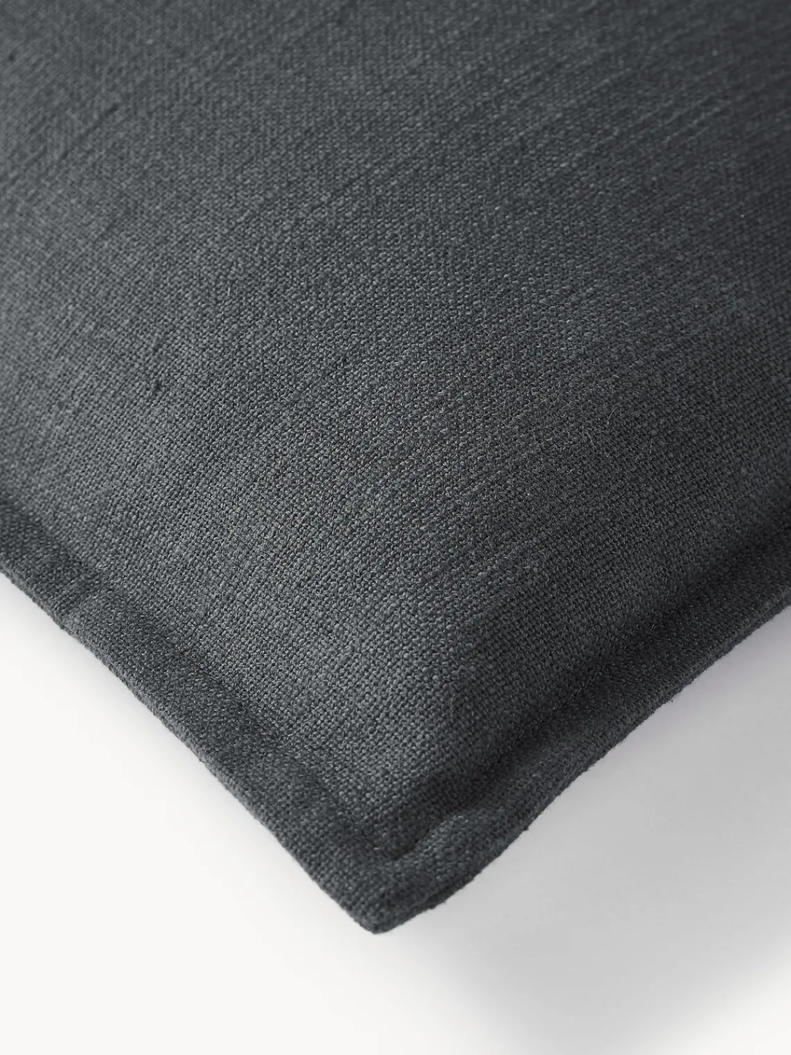 Mantas|Cojines Decorativos>Westwing Collection Funda de cojín de algodón Vicky Gris oscuro