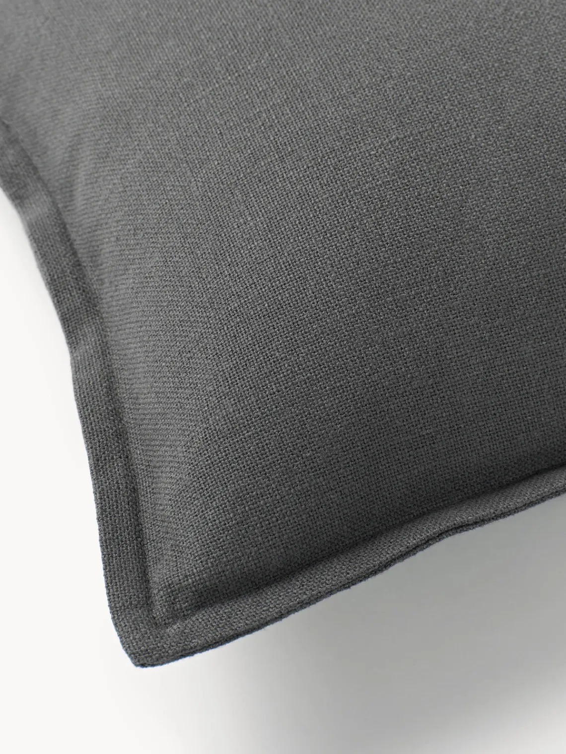 Mantas|Cojines Decorativos>Westwing Collection Funda de cojín de algodón Vicky Gris oscuro