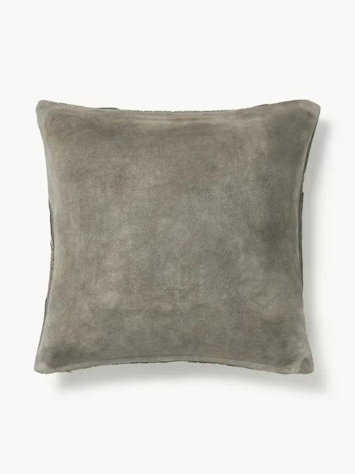 Cojines Decorativos|Mantas>Westwing Collection Funda de cojín de antelina Xavier Greige