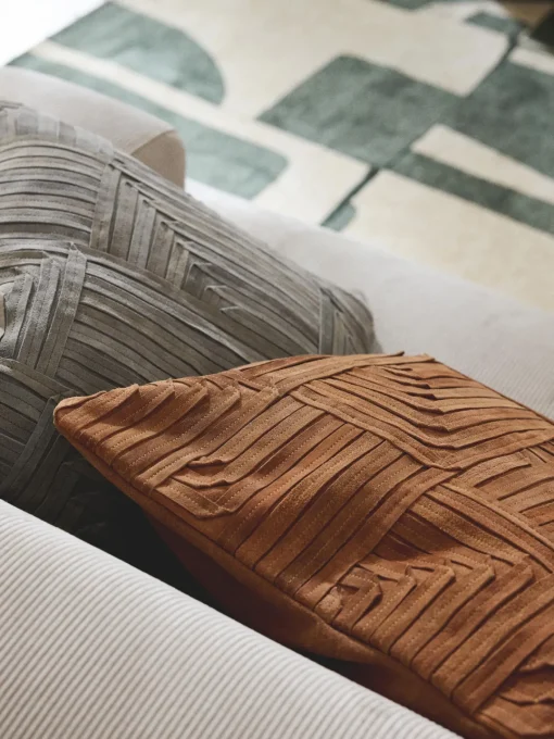 Cojines Decorativos|Mantas>Westwing Collection Funda de cojín de antelina Xavier Greige