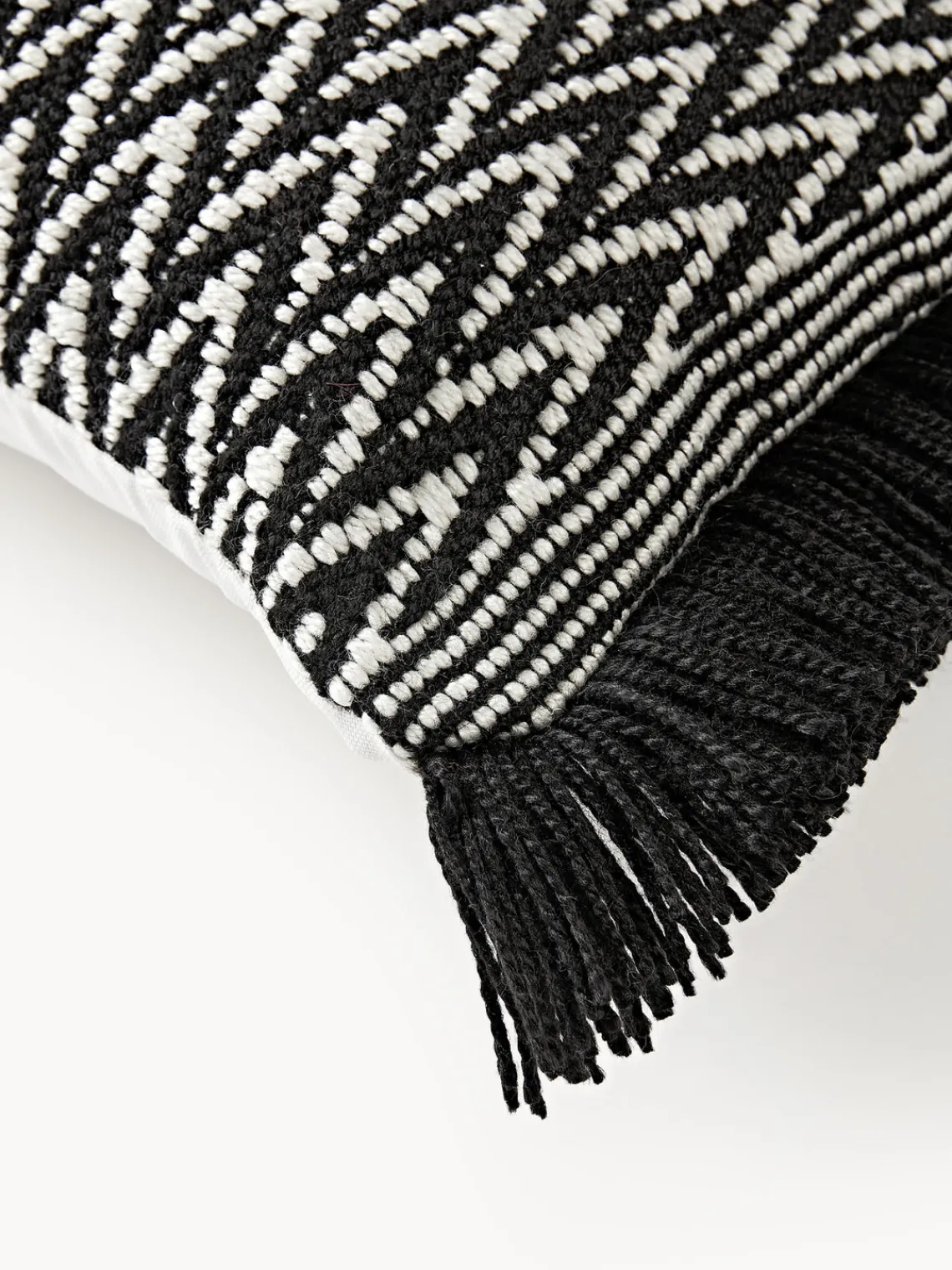 Sale Funda de cojín de exterior con tejido estampado y flecos Suria Cojines De Exterior|Cojines Decorativos