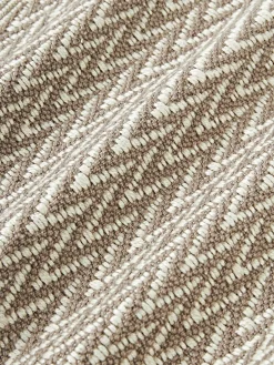 Mantas|Cojines De Exterior></noscript>Westwing Collection Funda de cojín de exterior con tejido estampado y flecos Suria Beige claro, blanco Off White