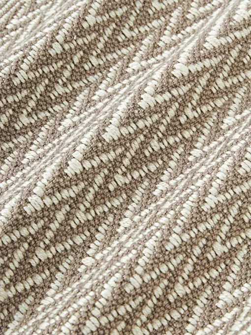 Mantas|Cojines De Exterior>Westwing Collection Funda de cojín de exterior con tejido estampado y flecos Suria Beige claro, blanco Off White