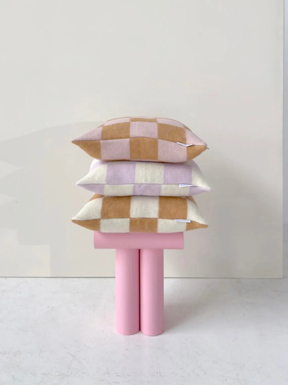 Cojines Decorativos|Mantas>Maison Deux Funda de cojín de lana a cuadros Level Up