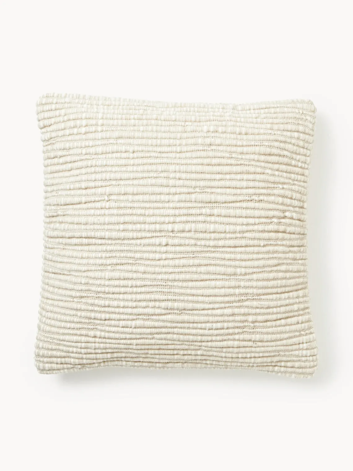 Mantas|Cojines Decorativos>Westwing Collection Funda de cojín de lana bordada Jaira Blanco Off White