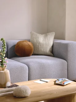 Mantas|Cojines Decorativos>Westwing Collection Funda de cojín de lana bordada Jaira Blanco Off White