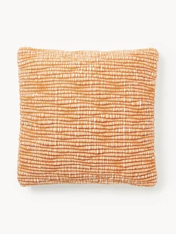 Mantas|Cojines Decorativos>Westwing Collection Funda de cojín de lana bordada Jaira Naranja