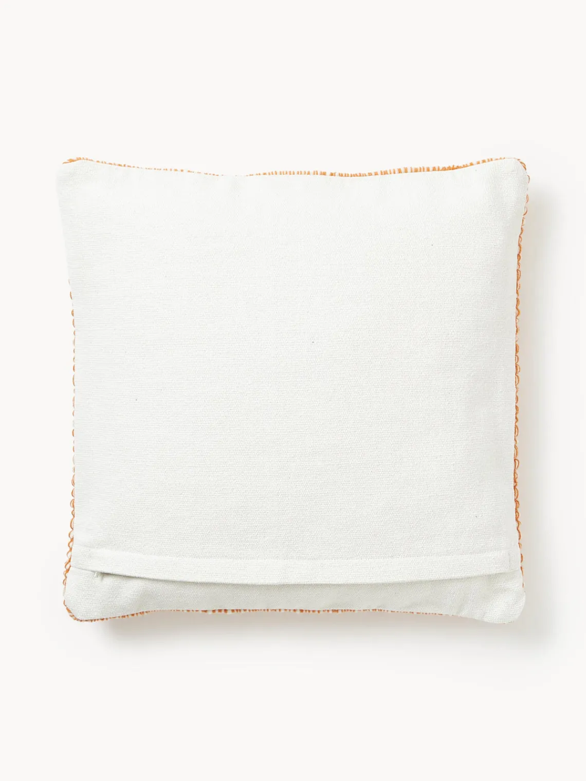 Mantas|Cojines Decorativos>Westwing Collection Funda de cojín de lana bordada Jaira Naranja