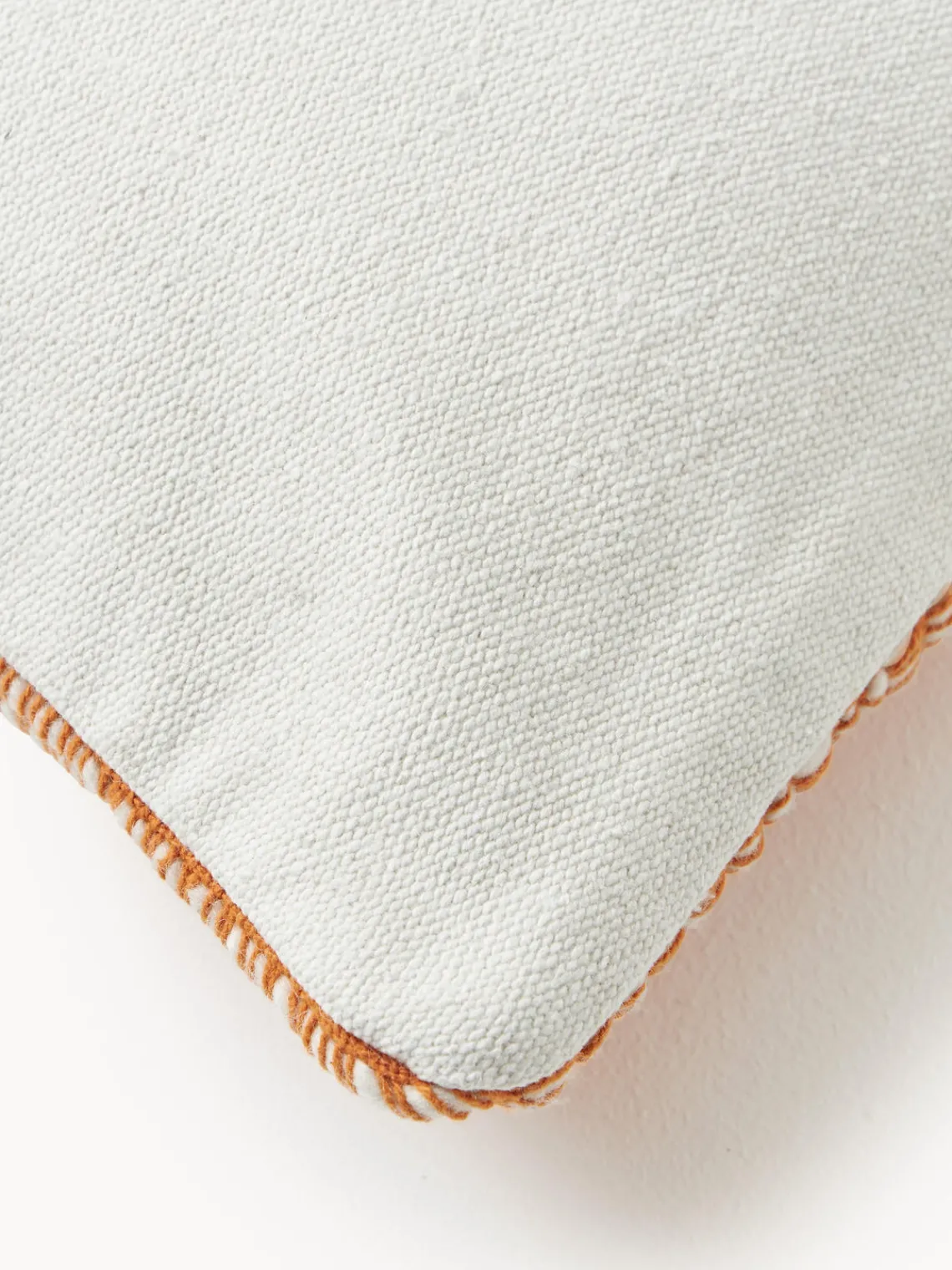 Mantas|Cojines Decorativos>Westwing Collection Funda de cojín de lana bordada Jaira Naranja