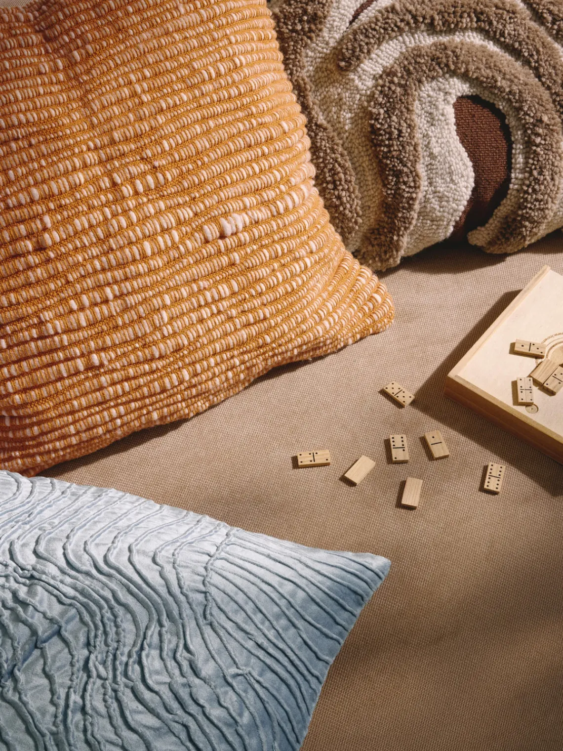 Mantas|Cojines Decorativos>Westwing Collection Funda de cojín de lana bordada Jaira Naranja