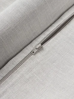 Cojines Decorativos|Cojines Decorativos></noscript>Westwing Collection Funda de cojín de lino con flecos Luana Gris claro