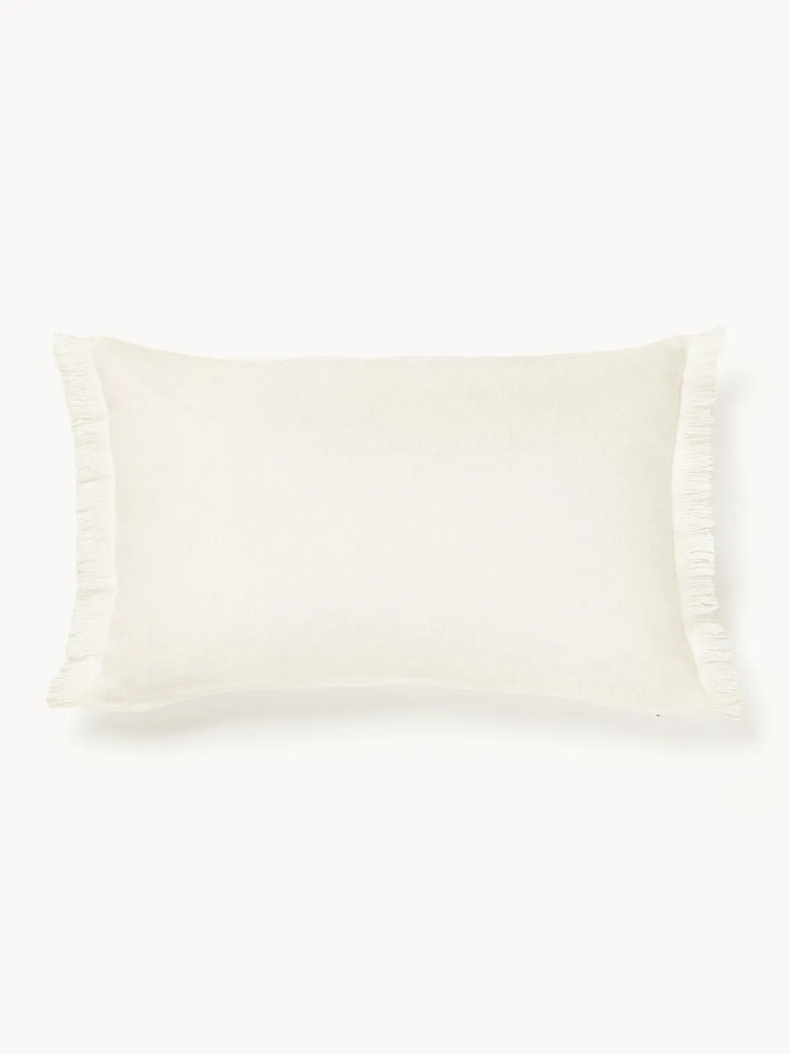 Clearance Funda de cojín de lino con flecos Luana Mantas|Cojines Decorativos