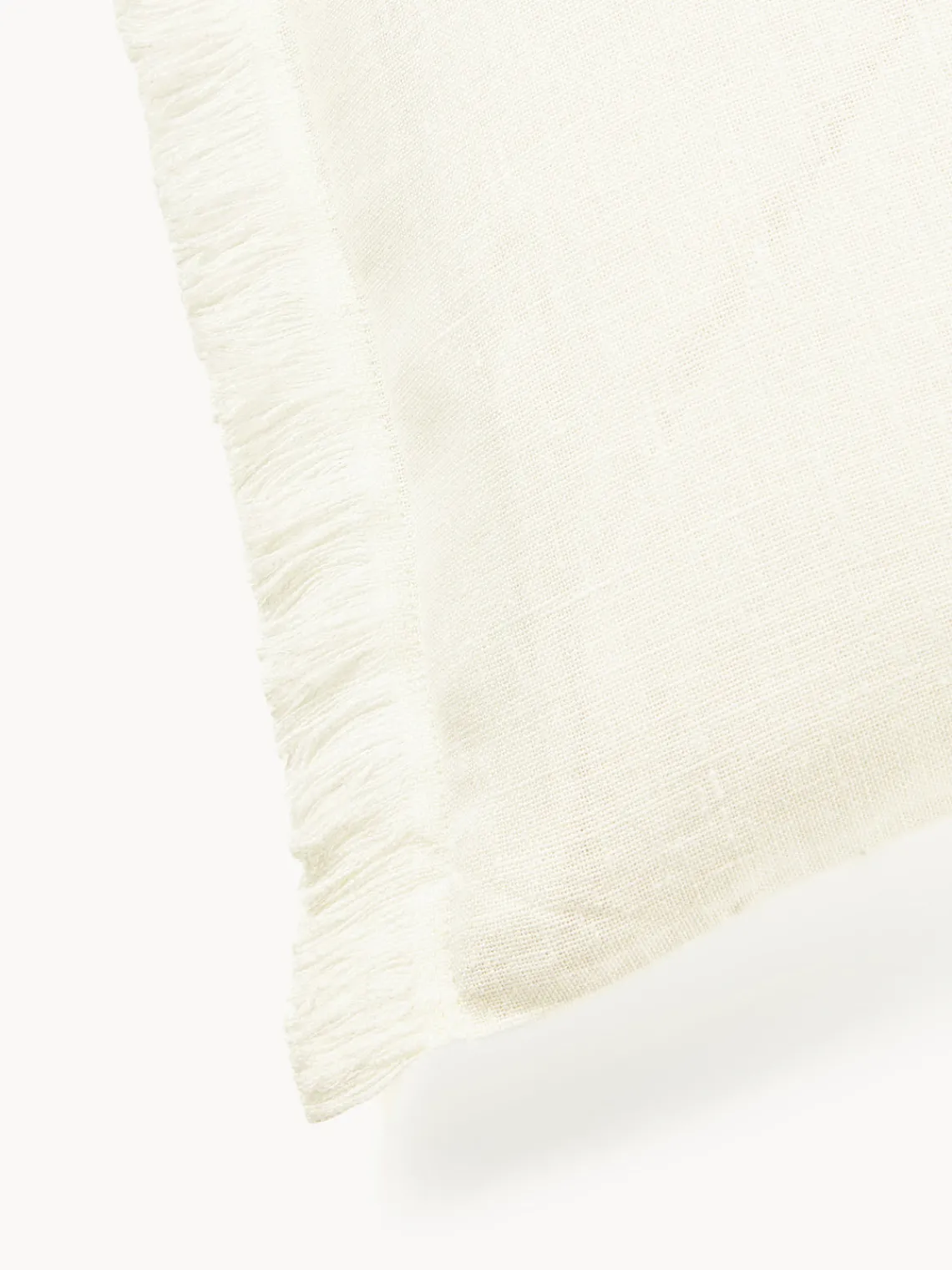 Clearance Funda de cojín de lino con flecos Luana Mantas|Cojines Decorativos