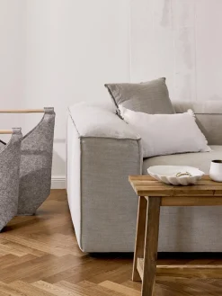 Clearance Funda de cojín de lino con flecos Luana Mantas|Cojines Decorativos