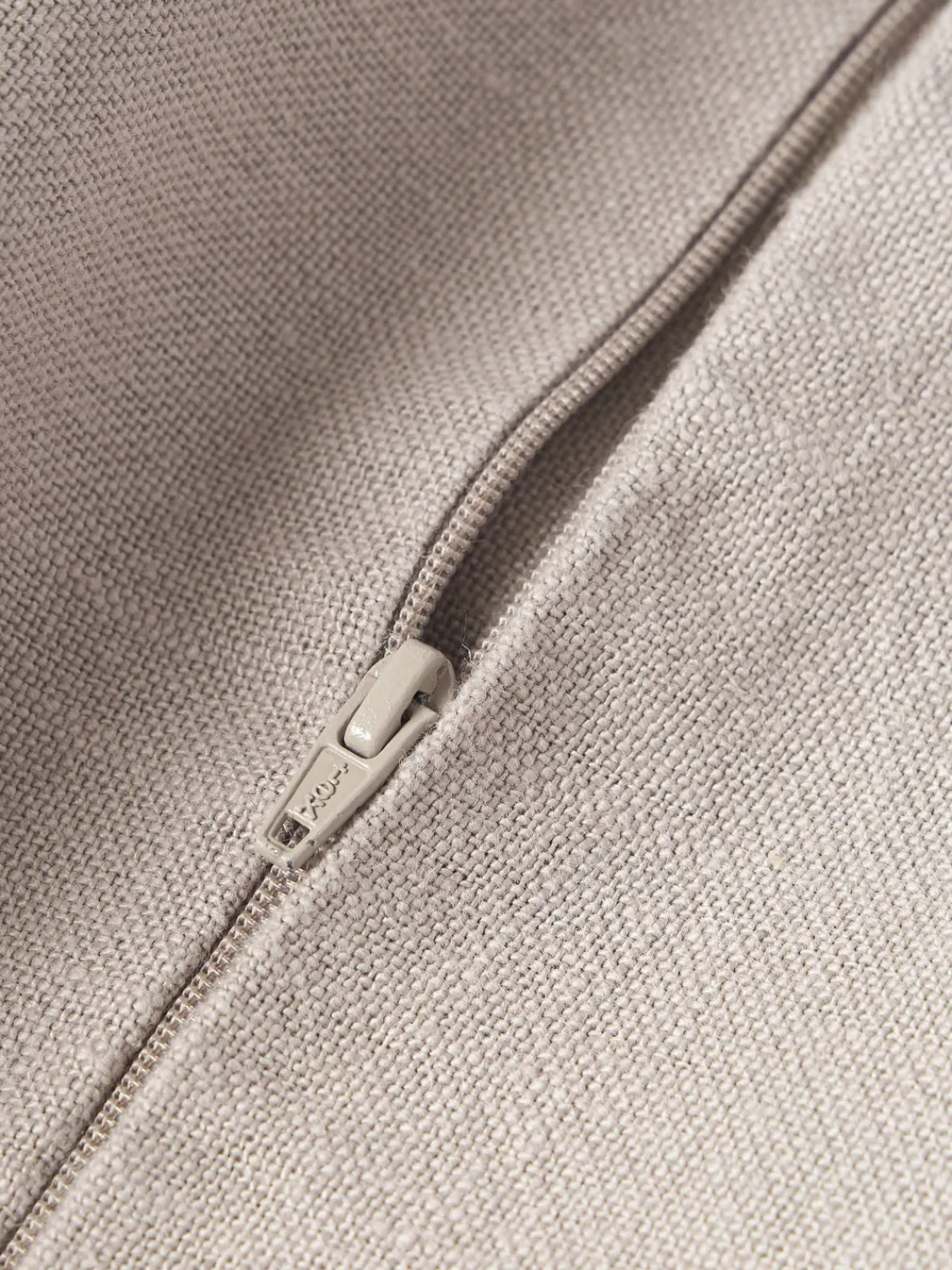 Mantas|Cojines Decorativos>Westwing Collection Funda de cojín de lino con flecos Luana Beige claro