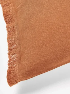 Mantas|Cojines Decorativos></noscript>Westwing Collection Funda de cojín de lino con flecos Luana Terracota