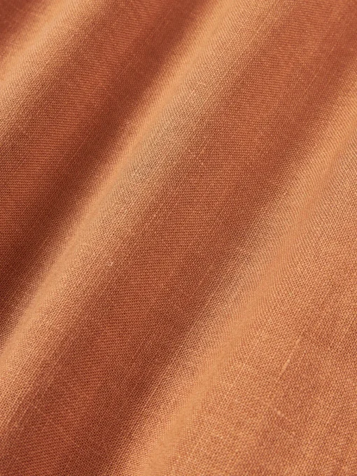 Mantas|Cojines Decorativos>Westwing Collection Funda de cojín de lino con flecos Luana Terracota