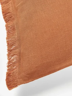 Mantas|Cojines Decorativos></noscript>Westwing Collection Funda de cojín de lino con flecos Luana Terracota