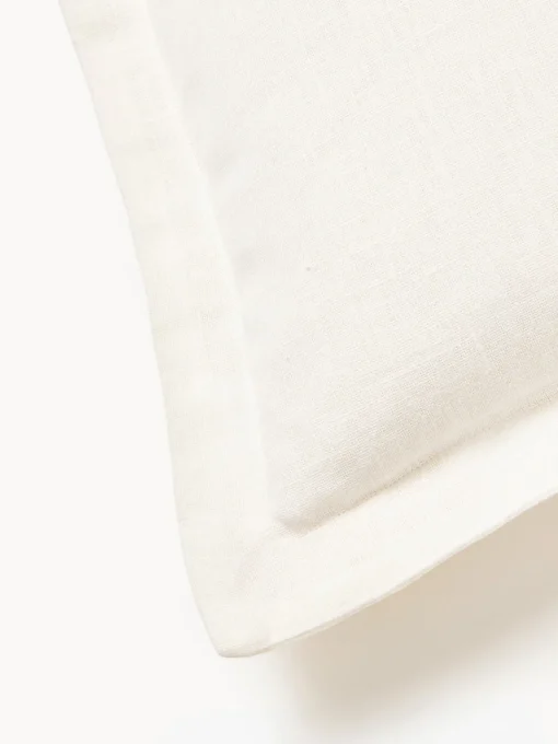 Clearance Funda de cojín de lino con dobladillo elevado Taryn Mantas|Cojines Decorativos