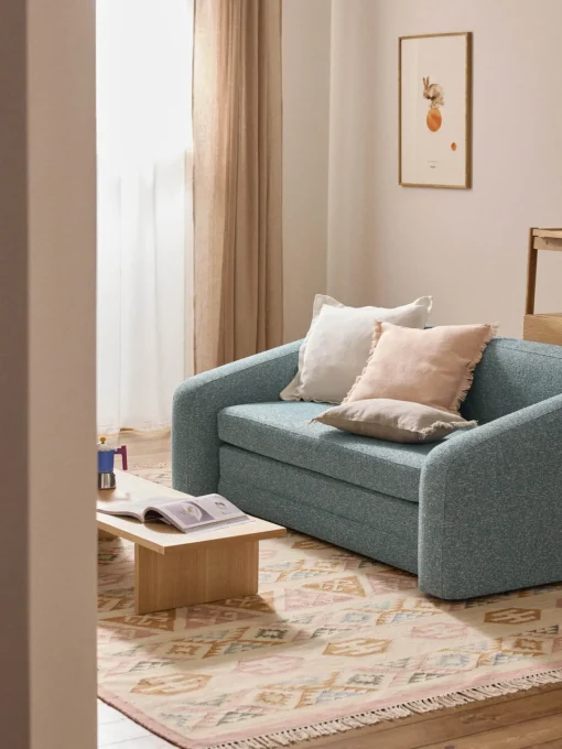 Clearance Funda de cojín de lino con flecos Luana Cojines Decorativos|Mantas