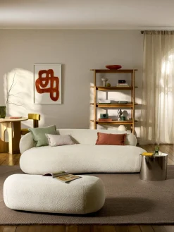 Mantas|Cojines Decorativos>Westwing Collection Funda de cojín de lino con dobladillo elevado Taryn Verde salvia