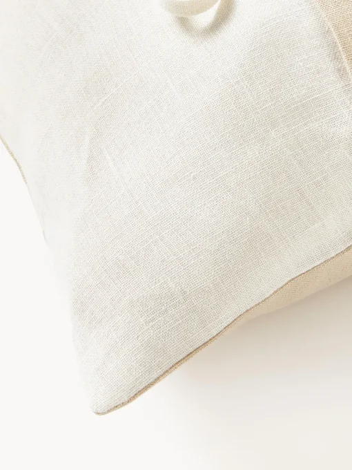 Cojines Decorativos|Mantas>Westwing Collection Funda de cojín de lino Odette Blanco Off White, beige claro