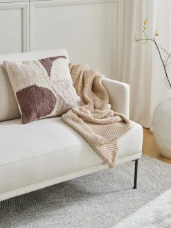 Mantas|Cojines Decorativos>Westwing Collection Funda de cojín de mezcla de seda Jasper Gris pardo, beige, Off White