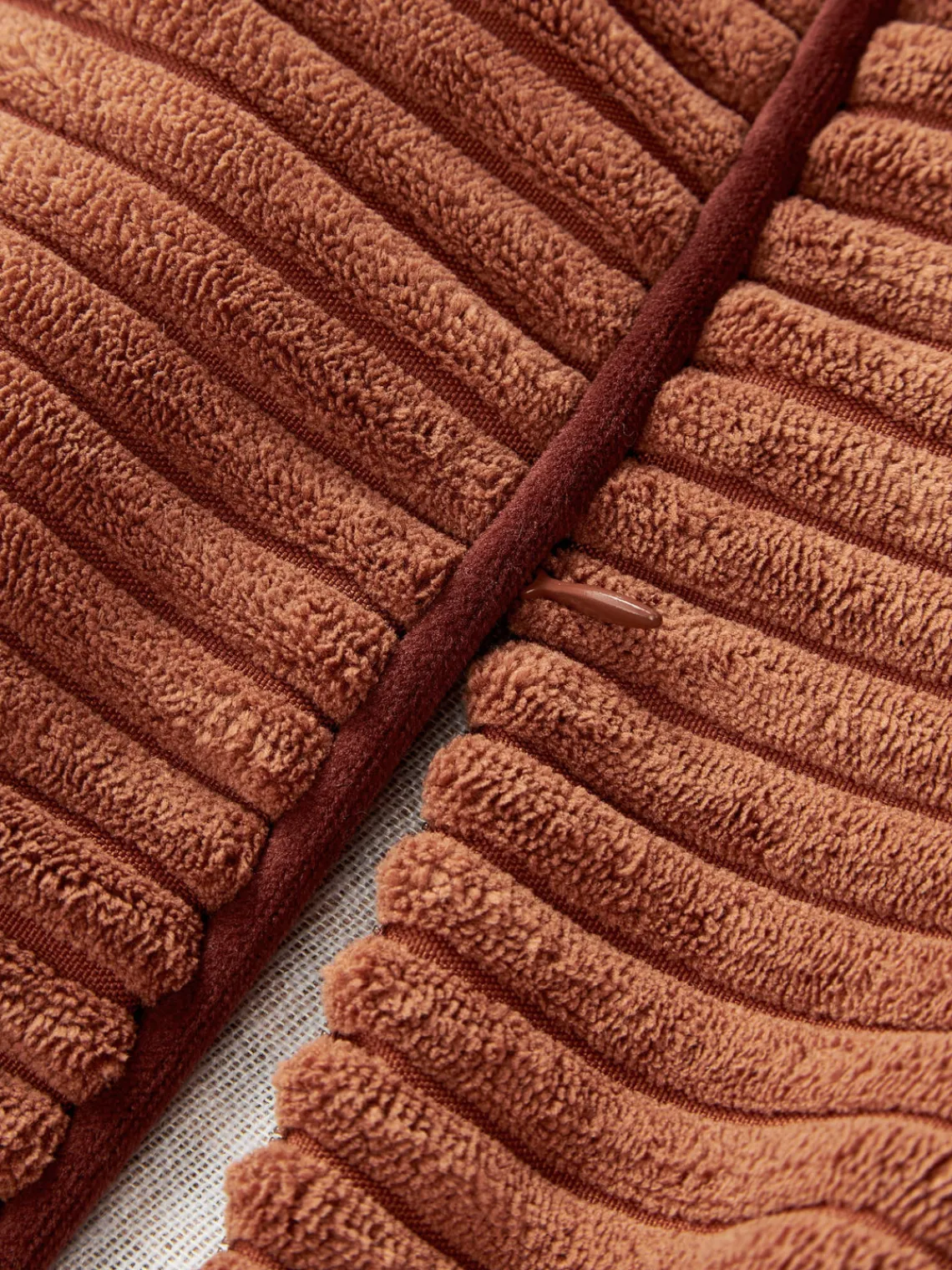 Mantas|Cojines Decorativos>Westwing Collection Funda de cojín de pana Kylen Terracota, rojo oscuro