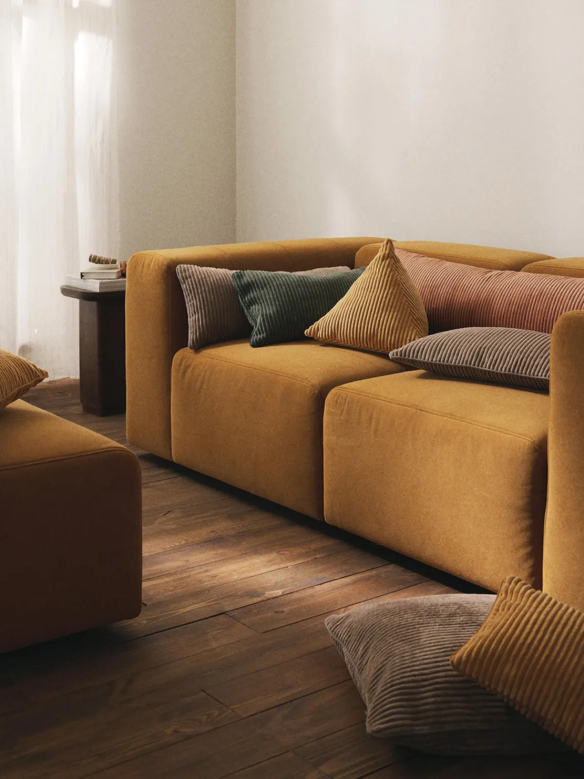 Mantas|Cojines Decorativos>Westwing Collection Funda de cojín de pana Kylen Turrón