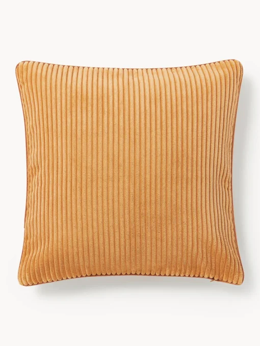 Mantas|Cojines Decorativos>Westwing Collection Funda de cojín de pana Kylen Naranja