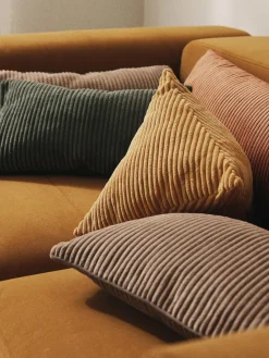 Mantas|Cojines Decorativos>Westwing Collection Funda de cojín de pana Kylen Turrón