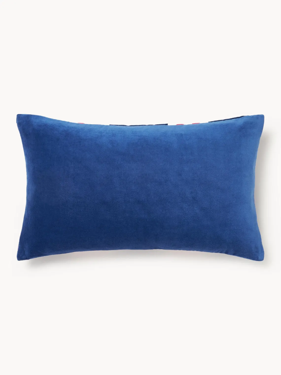 Mantas|Cojines Decorativos>Westwing Collection Funda de cojín de patchwork de terciopelo Tete Azul oscuro, lila, rosa, blanco Off White