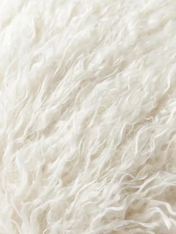 Outlet Funda de cojín de pelo sintético rizado Morten Cojines Decorativos|Mantas