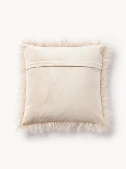 Mantas|Cojines Decorativos></noscript>Westwing Collection Funda de cojín de pelo sintético rizado Morten Beige