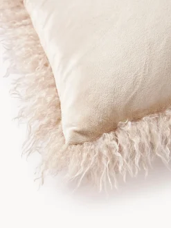 Mantas|Cojines Decorativos></noscript>Westwing Collection Funda de cojín de pelo sintético rizado Morten Beige