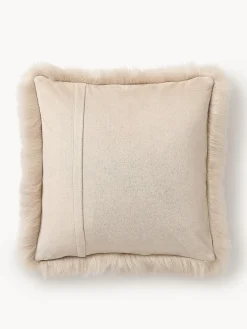 Funda de cojín de piel sintética Mathilde Mantas|Cojines Decorativos