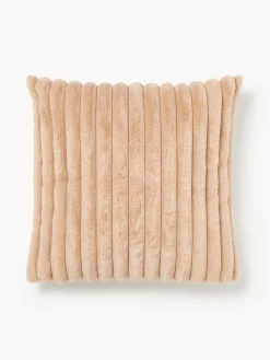 Mantas|Cojines Decorativos>Westwing Collection Funda de cojín de piel sintética Lovey Melocotón