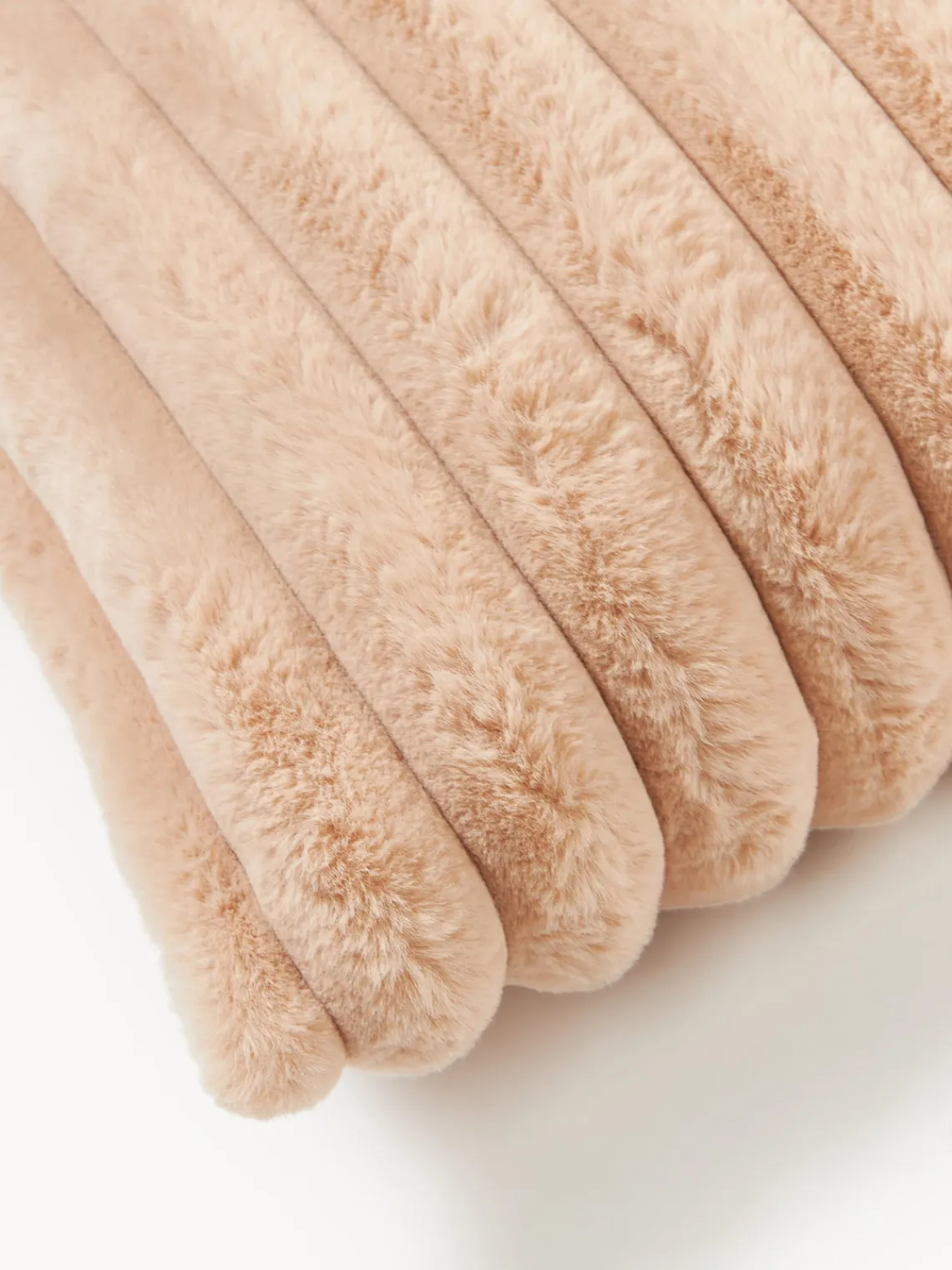 Mantas|Cojines Decorativos>Westwing Collection Funda de cojín de piel sintética Lovey Melocotón