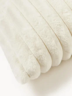 Cojines Decorativos|Mantas></noscript>Westwing Collection Funda de cojín de piel sintética Lovey Blanco crema