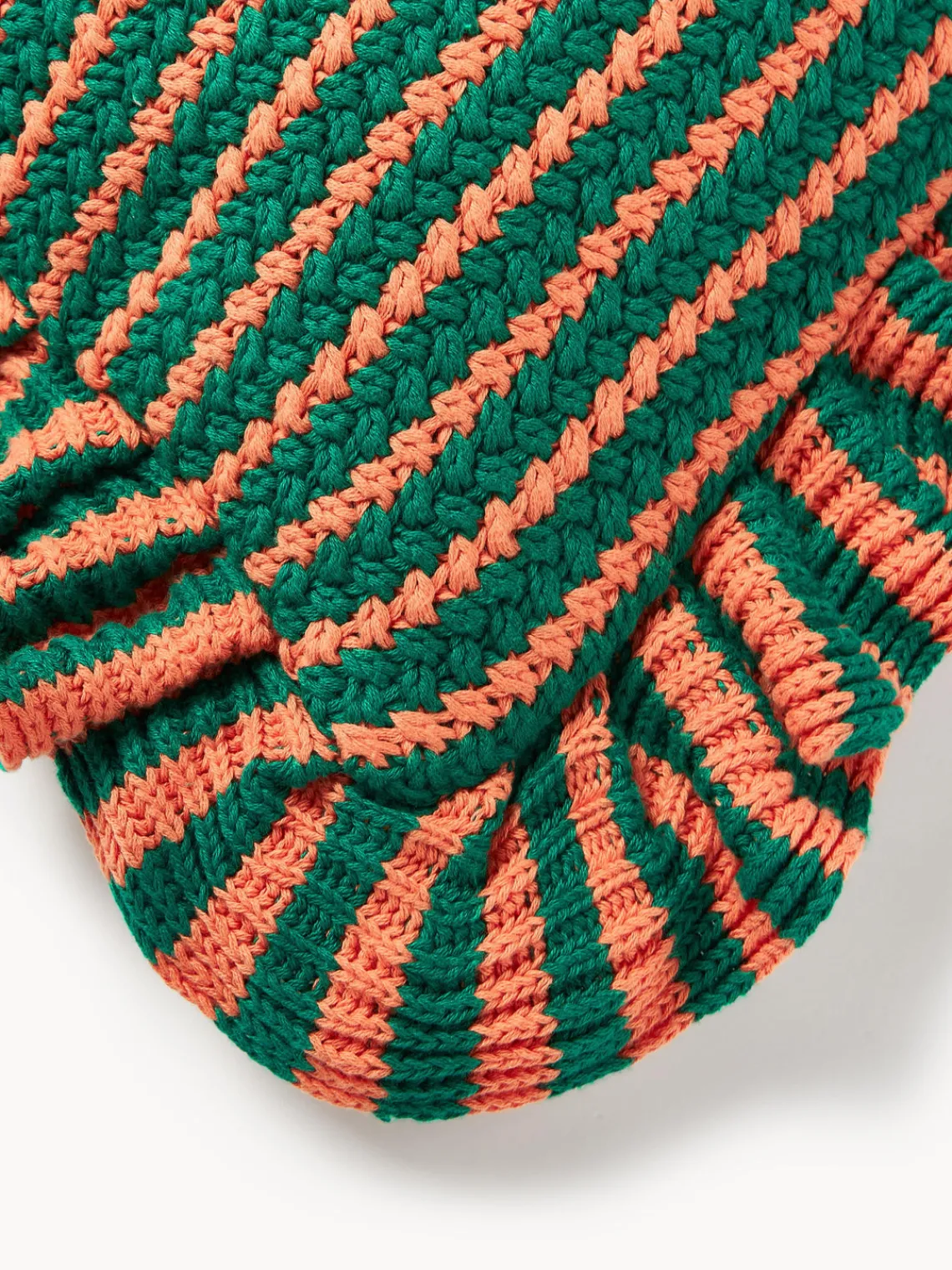 Best Funda de cojín de punto a rayas con volantes Blaise Cojines Decorativos|Mantas